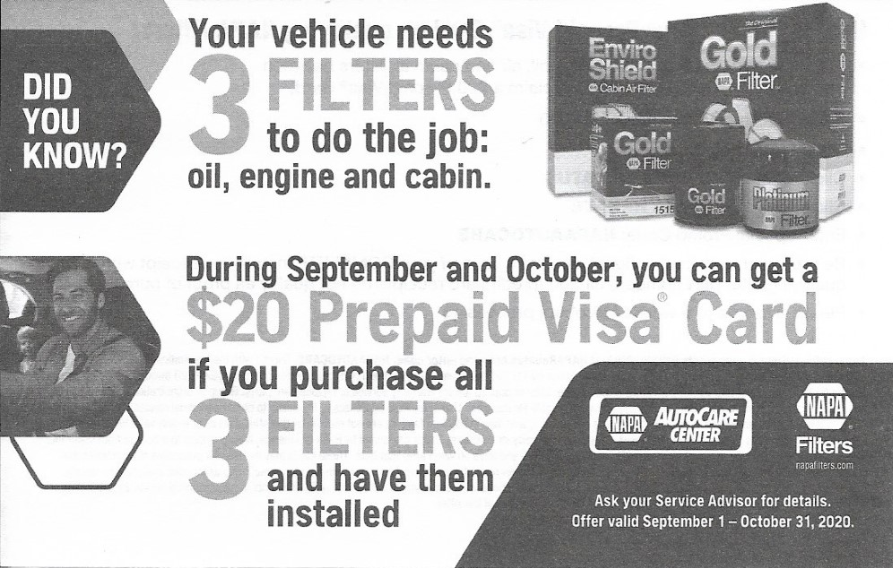 NAPA Car Care Coupons McCullough NAPA Auto Care